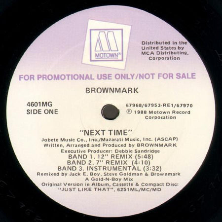 Brownmark : Next Time (12", Promo)