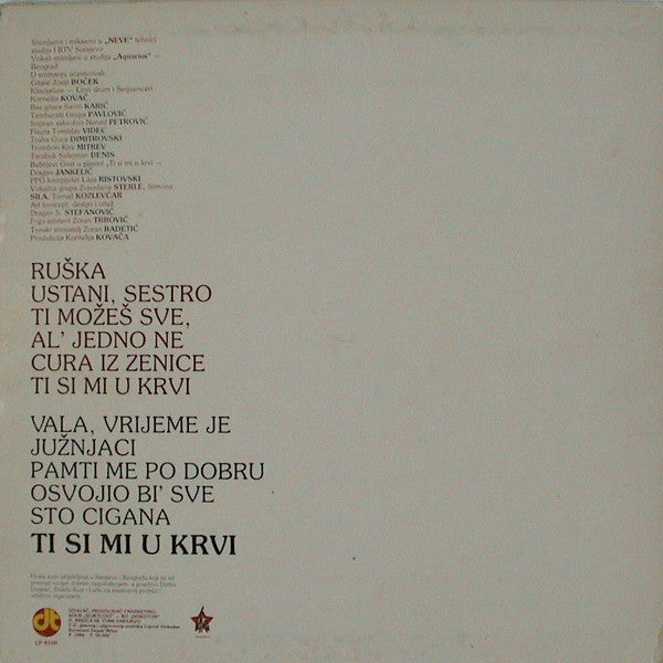 Zdravko Čolić : Ti Si Mi U Krvi (LP, Album)