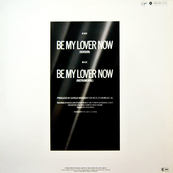 Philip Oakey & Giorgio Moroder : Be My Lover Now (12", Maxi)