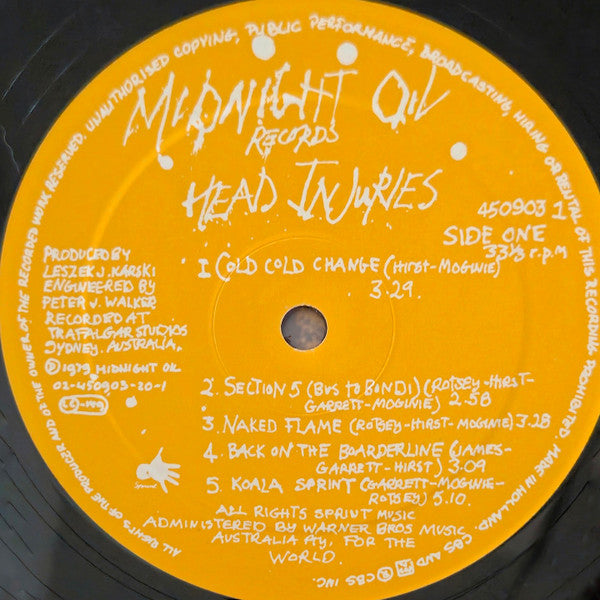 Midnight Oil : Head Injuries (LP, Album)