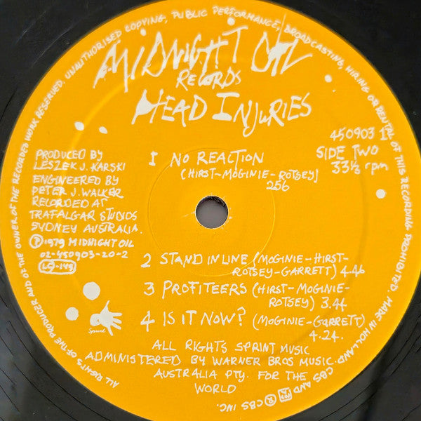 Midnight Oil : Head Injuries (LP, Album)