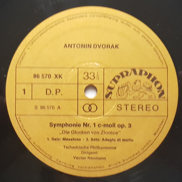 Antonín Dvořák, The Czech Philharmonic Orchestra, Václav Neumann : Symphonien 1-9, Vollständige Ausgabe (8xLP + Box)