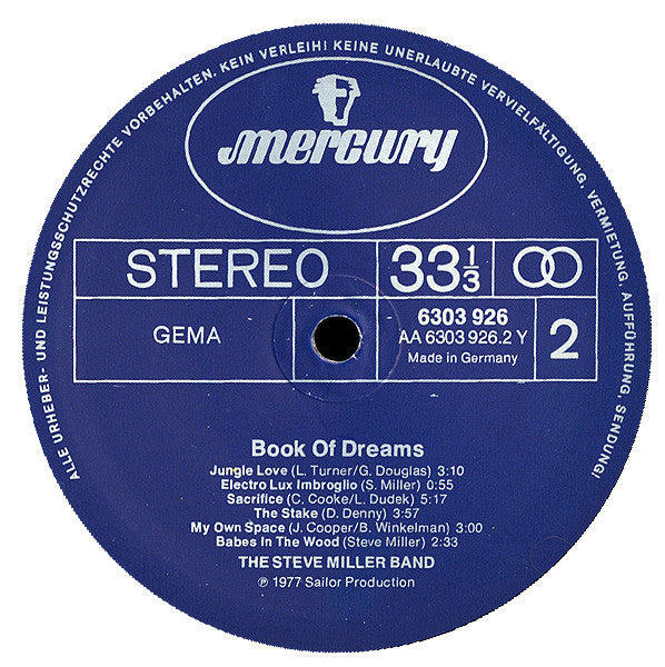 Steve Miller Band : Book Of Dreams (LP, Album)