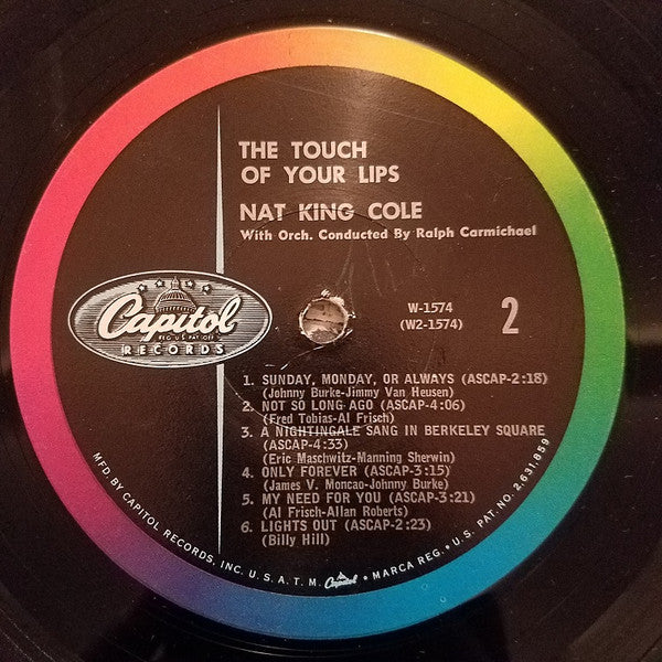 Nat King Cole : The Touch Of Your Lips (LP, Album, Mono, Los)