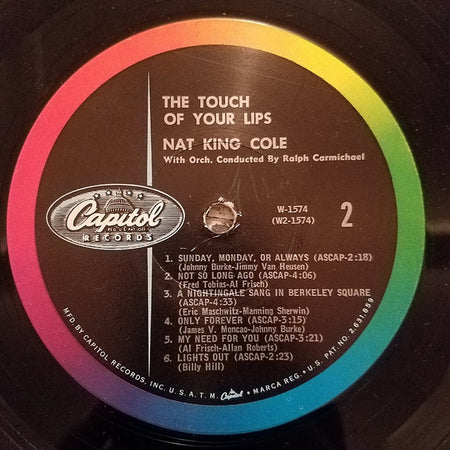 Nat King Cole : The Touch Of Your Lips (LP, Album, Mono, Los)