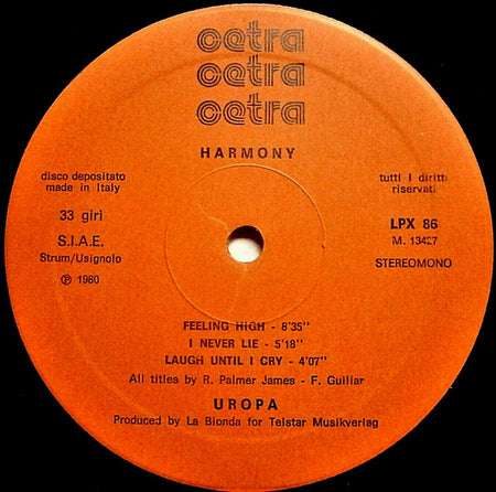 Uropa : Harmony (LP, Album)