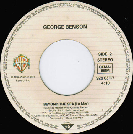 George Benson : Nothing's Gonna Change My Love For You (7", Single)