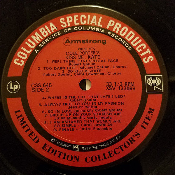 Various : Armstrong Presents Cole Porter's Kiss Me, Kate - Original ABC Television Sound Track (LP, Album, Ltd)