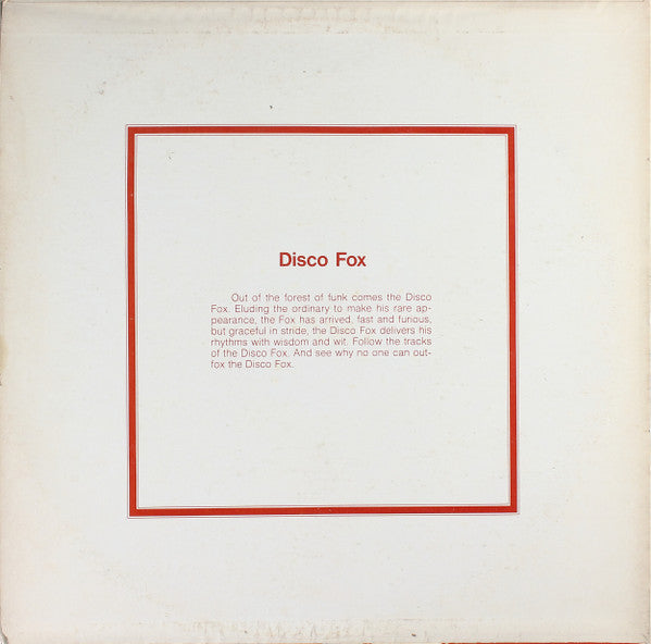 Disco Fox* : Disco Fox (12")