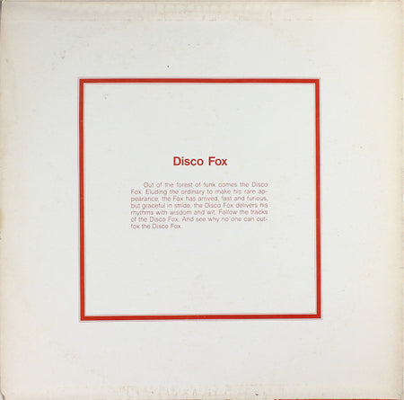 Disco Fox* : Disco Fox (12")