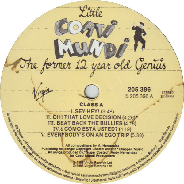 Coati Mundi : The Former 12 Year Old Genius (LP, Album)