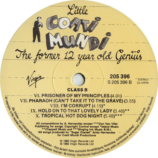 Coati Mundi : The Former 12 Year Old Genius (LP, Album)