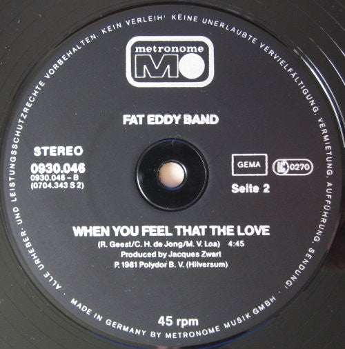 Fat Eddy Band : Let Your Body Move It (12")