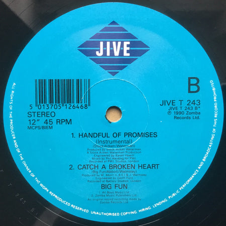Big Fun : Handful Of Promises (12", Pos)