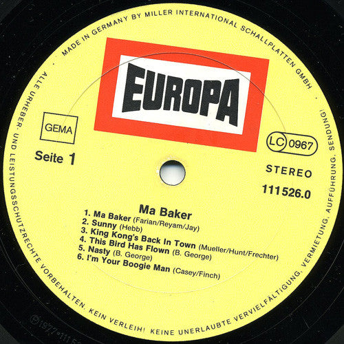 The Hiltonaires : Ma Baker (LP)