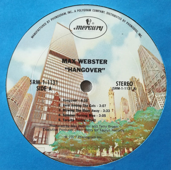 Max Webster : Hangover (LP, Album, Pit)