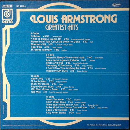 Louis Armstrong : Greatest Hits (2xLP, Comp, Red)