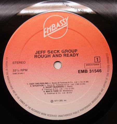 Jeff Beck Group : Rough And Ready (LP, Album, RE)