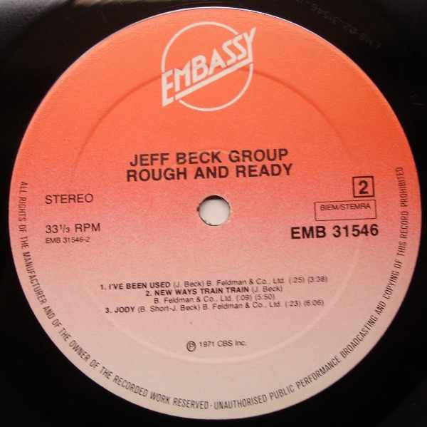 Jeff Beck Group : Rough And Ready (LP, Album, RE)