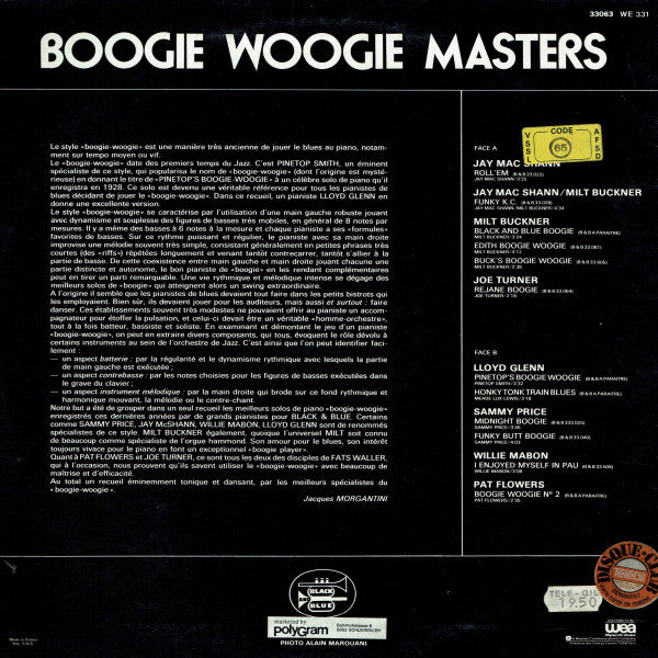 Various : Boogie Woogie Masters (LP, Comp)