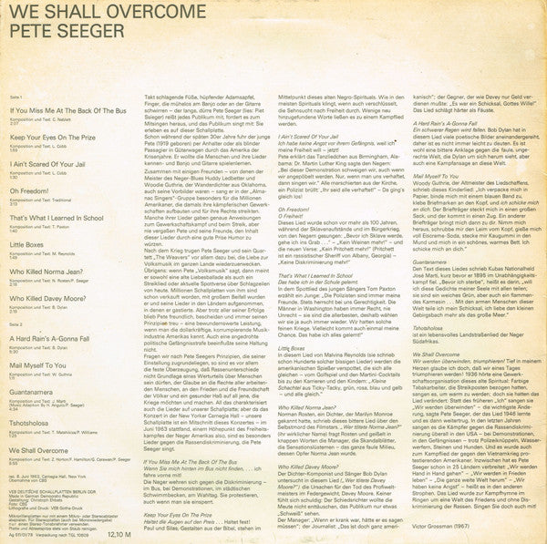 Pete Seeger : We Shall Overcome (LP, Album, RE, Red)
