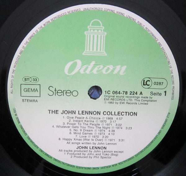 John Lennon : The John Lennon Collection (LP, Comp)
