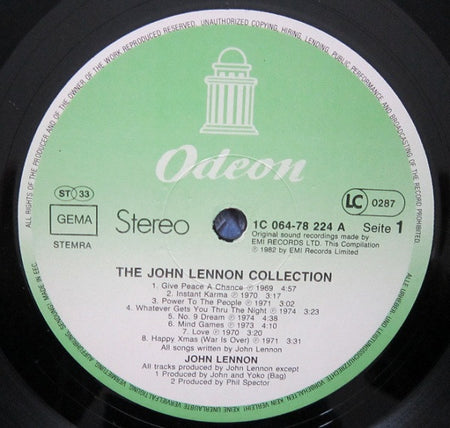 John Lennon : The John Lennon Collection (LP, Comp)