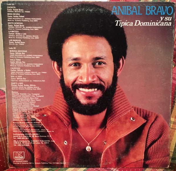 Anibal Bravo Y Su Tipica Dominicana : Bacan (LP, Album)