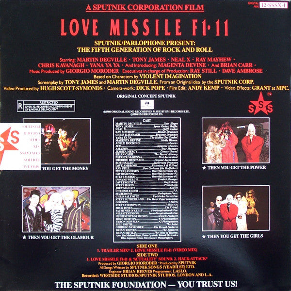 Sigue Sigue Sputnik : Love Missile F1-11 (Original Motion Picture Soundtrack) (12", Single, S/Edition)