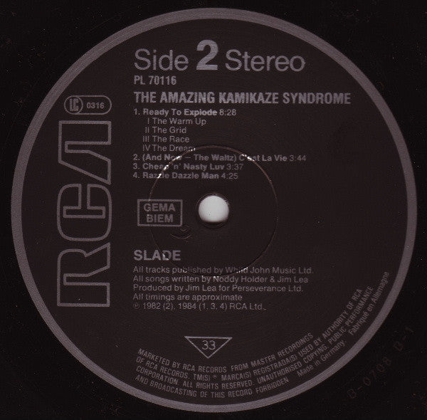 Slade : The Amazing Kamikaze Syndrome (LP, Album)