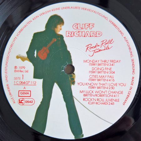 Cliff Richard : Rock 'N' Roll Juvenile (LP, Album)