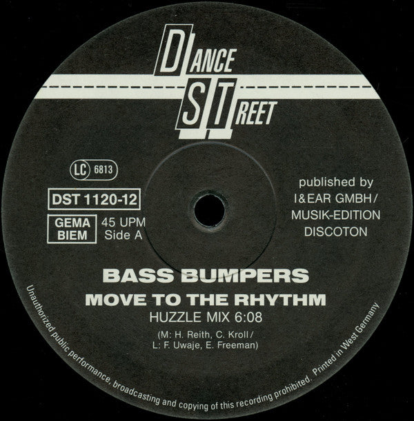 Bass Bumpers : Move To The Rhythm (12", Maxi)