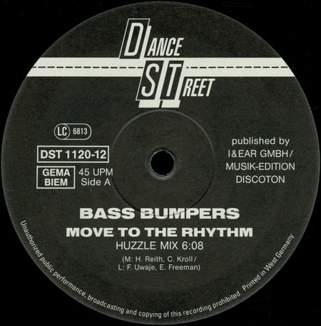Bass Bumpers : Move To The Rhythm (12", Maxi)