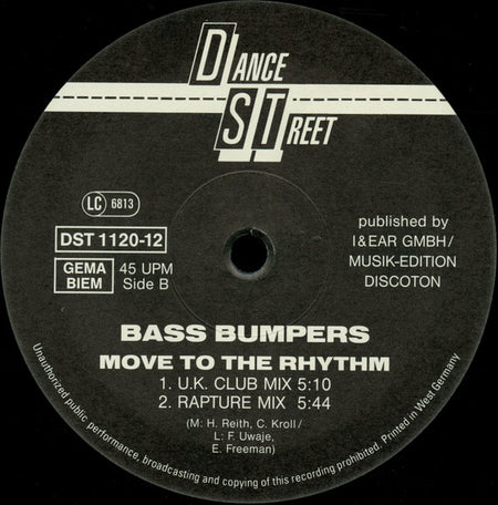 Bass Bumpers : Move To The Rhythm (12", Maxi)