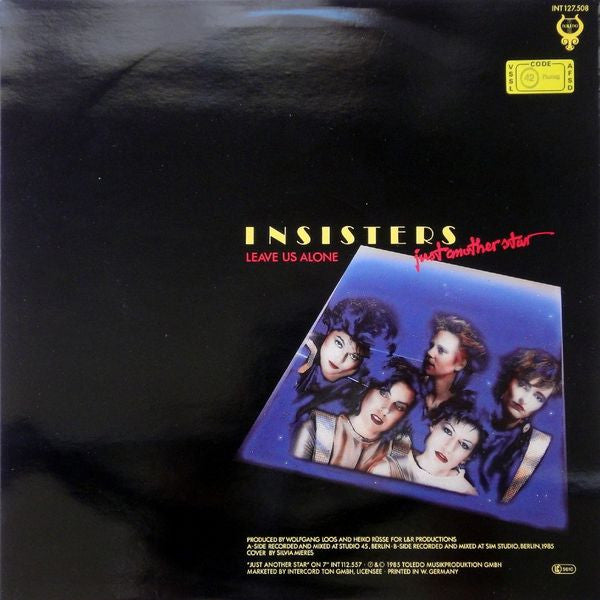 Insisters : Just Another Star (12", Maxi, Blu)