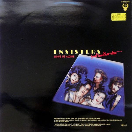 Insisters : Just Another Star (12", Maxi, Blu)