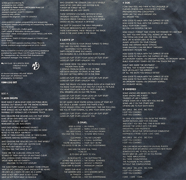 Public Image Limited : That What Is Not (LP, Album)
