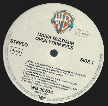 Maria Muldaur : Open Your Eyes (LP, Album)