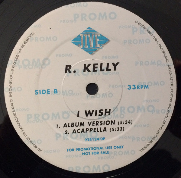 R. Kelly : I Wish (12", Promo)