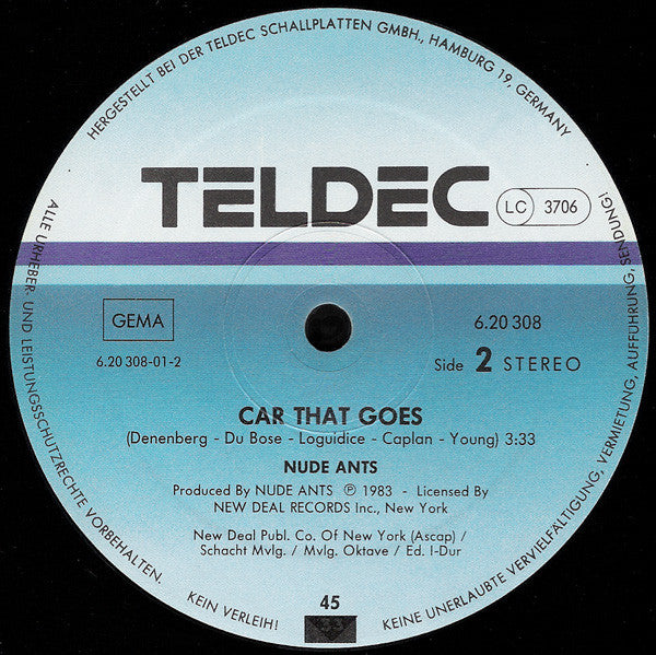 Nude Ants : Love And Happiness / Car That Goes (12")