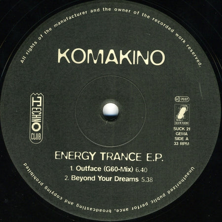 Komakino : Energy Trance E.P. (12", EP)