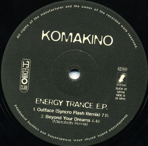 Komakino : Energy Trance E.P. (12", EP)