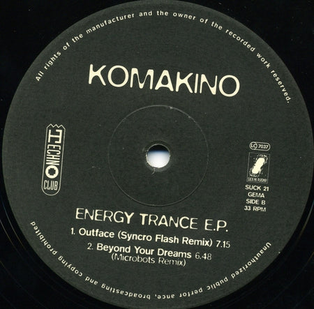 Komakino : Energy Trance E.P. (12", EP)