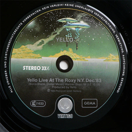 Yello : Live At The Roxy N.Y. Dec 83 (12", S/Sided, Spa)