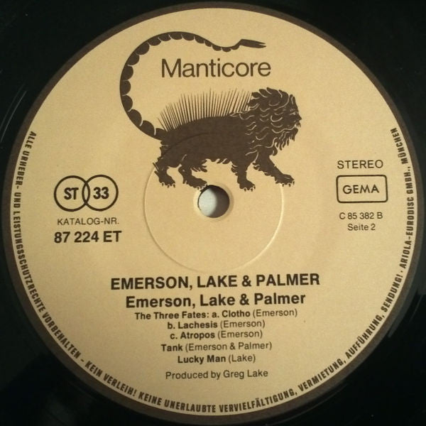 Emerson, Lake & Palmer : Emerson Lake & Palmer (LP, Album, RE)