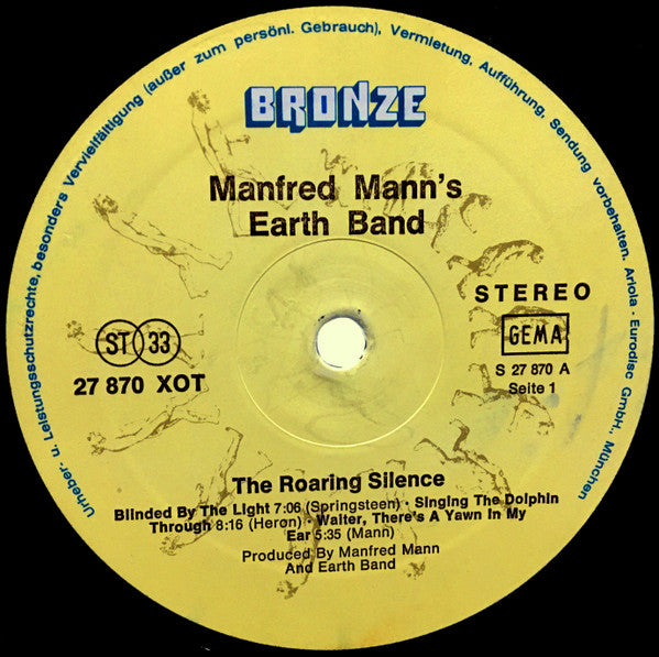 Manfred Mann's Earth Band : The Roaring Silence (LP, Album)
