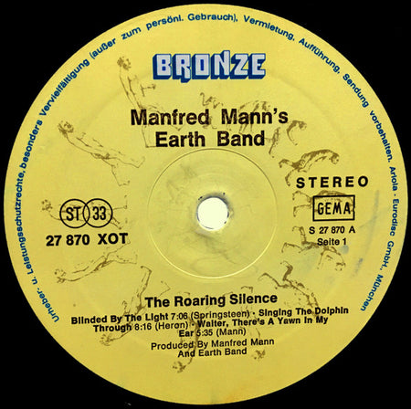 Manfred Mann's Earth Band : The Roaring Silence (LP, Album)