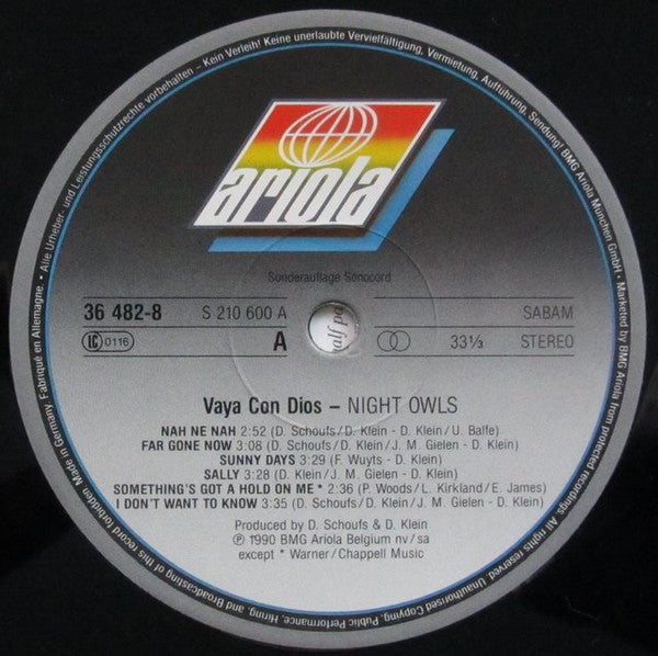 Vaya Con Dios : Night Owls (LP, Album, Club)