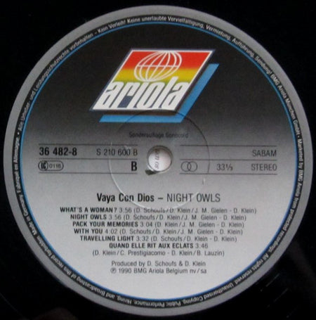 Vaya Con Dios : Night Owls (LP, Album, Club)