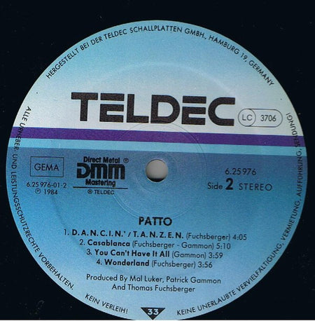 Patto : Patto (LP, Album)
